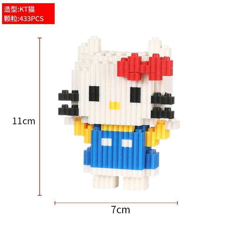 Figura de Micro-Blocos Hello Kitty 11 Cm (433 Peças)
