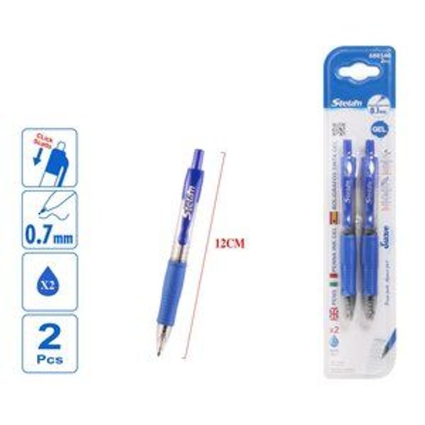 Caneta Esferográfica de Gel 0.7 mm ( 2 unidades)
