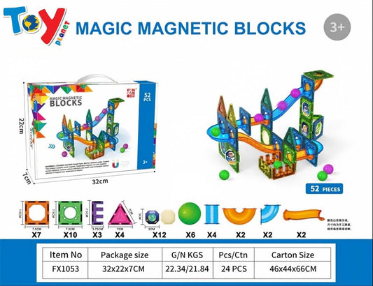 Blocos Magnéticos Mágicos 52 Peças
