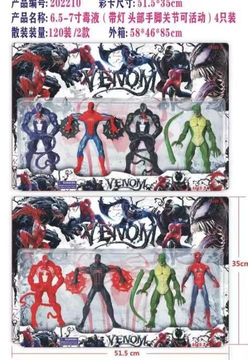 Conjunto 4 Figuras Venom e Homem-Aranha