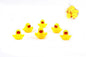 Conjunto de 6 Patos de Borracha 14 x 9 Cm