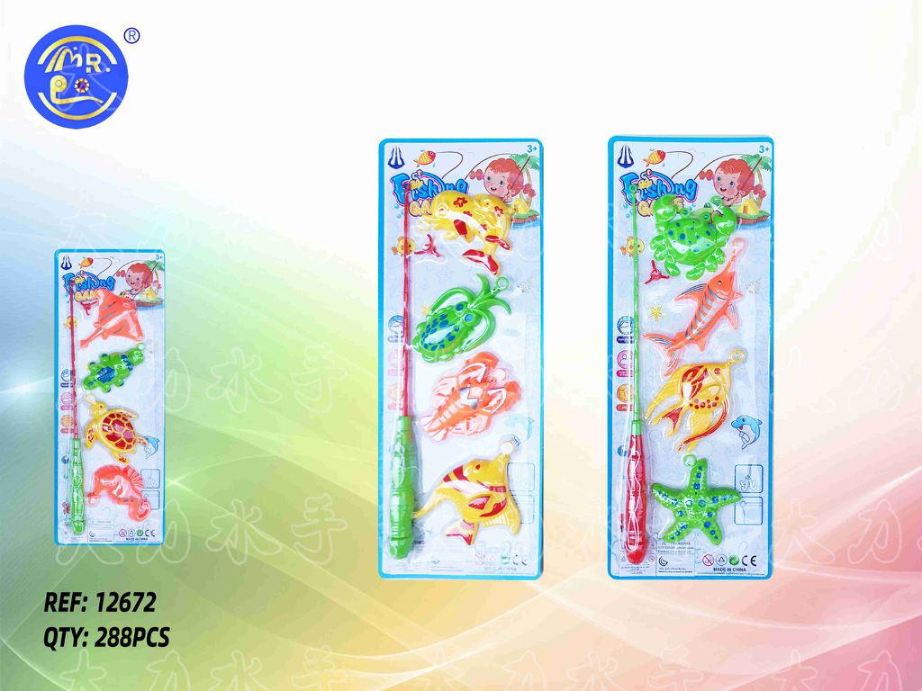 Jogo de Pesca com Cana e Animais Marinhos 40 x 15 Cm Modelo 2