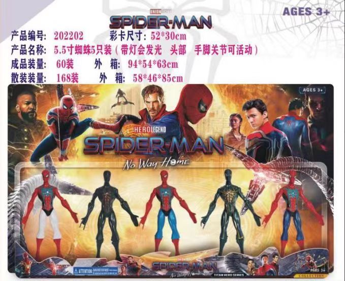 Conjunto 5 Figuras Homem-Aranha