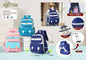 Mochila Escolar Infantil Rosa, Azul e Verde