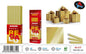 Pack 48 Rolos de Papel de Embrulho Metalizado Dourado 70 x 100 Cm