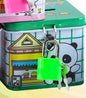 Mealheiro de Metal Quadrado com Cadeado - Verde