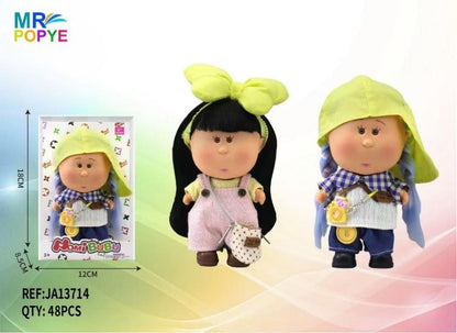Boneca Nomi Bubu com Laço ou Chapéu 17 Cm