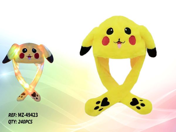 Peluche/Gorro Pikachu c/ Luz