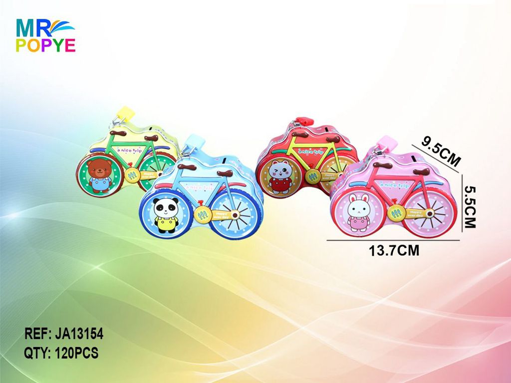 Mealheiro de Metal Bicicleta com Cadeado