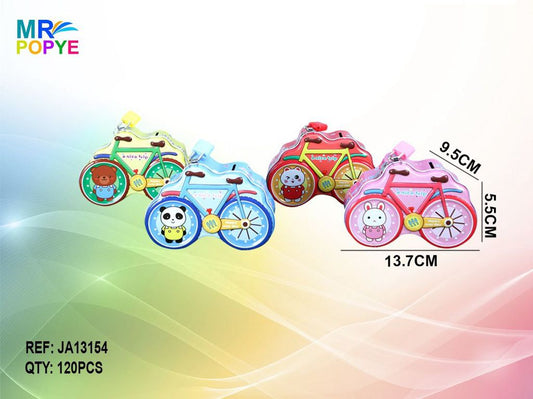 Mealheiro de Metal Bicicleta com Cadeado