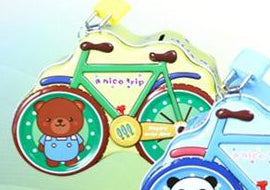 Mealheiro de Metal Bicicleta com Cadeado - Verde