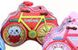 Mealheiro de Metal Bicicleta com Cadeado - Vermelho