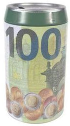 Mealheiro Lata Notas de Euro 6,5 x 11,5 cm - Nota de 100 €