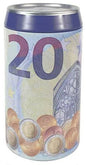 Mealheiro Lata Notas de Euro 6,5 x 11,5 cm - Nota de 20 €