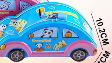 Mealheiro de Metal Carro com Cadeado - Azul