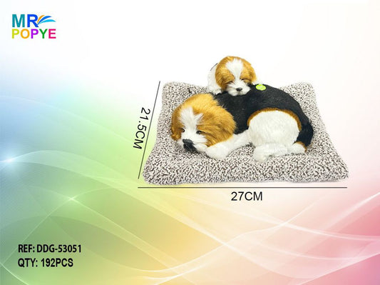Cadela e Cachorrinho de Peluche com Música