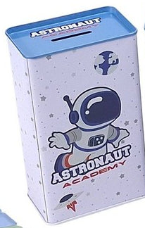 Mealheiro de Metal Retangular Infantil 9 x 6 x 17 cm - Astronauta