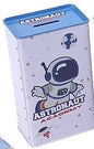 Mealheiro de Metal Retangular Infantil 9 x 6 x 17 cm - Astronauta
