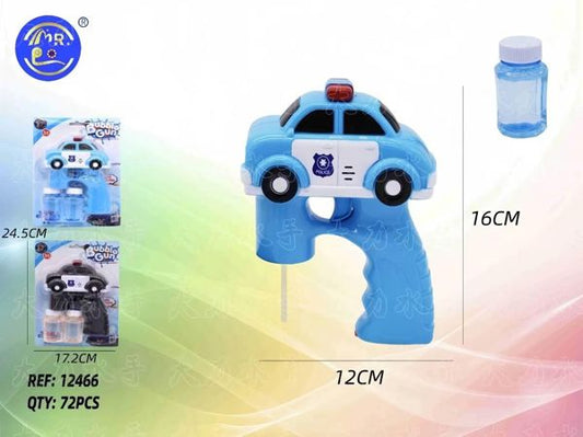 Pistola de Bolhas de Sabão Carro Polícia