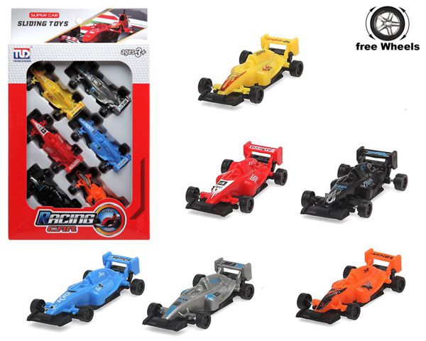 Conjunto de 6 Carros Fomula 1 24 x 15 x 3CM