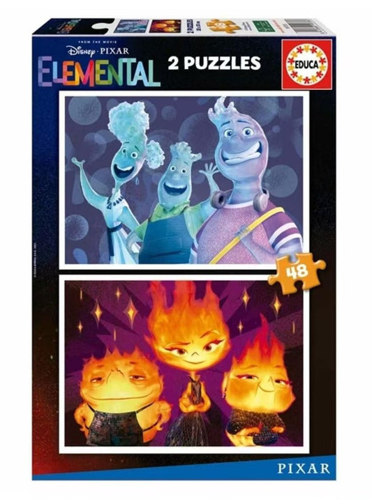 Puzzle Educa Elemental Disney 2x48 pçs