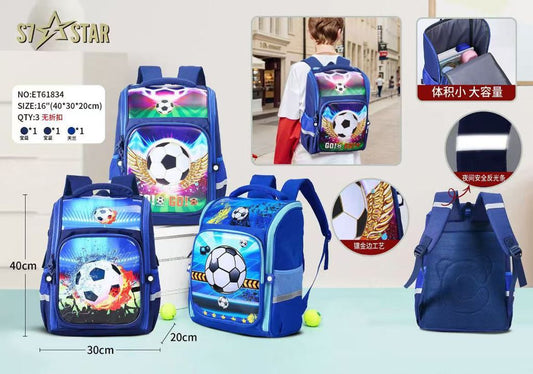 Mochila Escolar Infantil Futebol