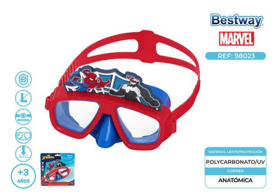 Óculos Mergulho Infantil Spiderman +3 Anos Bestway