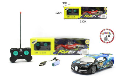Carro de Corrida Telecomandado Recarregável 4 Canais 33x10x10 CM