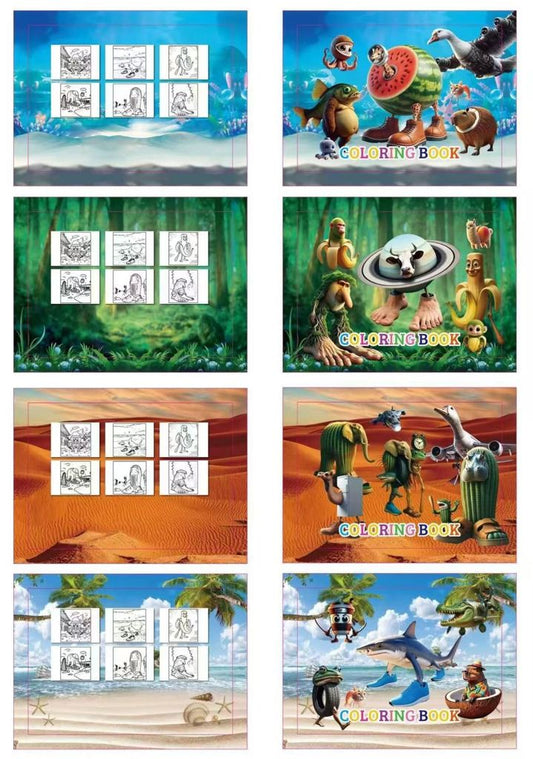Livro para Colorir Paisagens com Animais (Modelos Sortidos)
