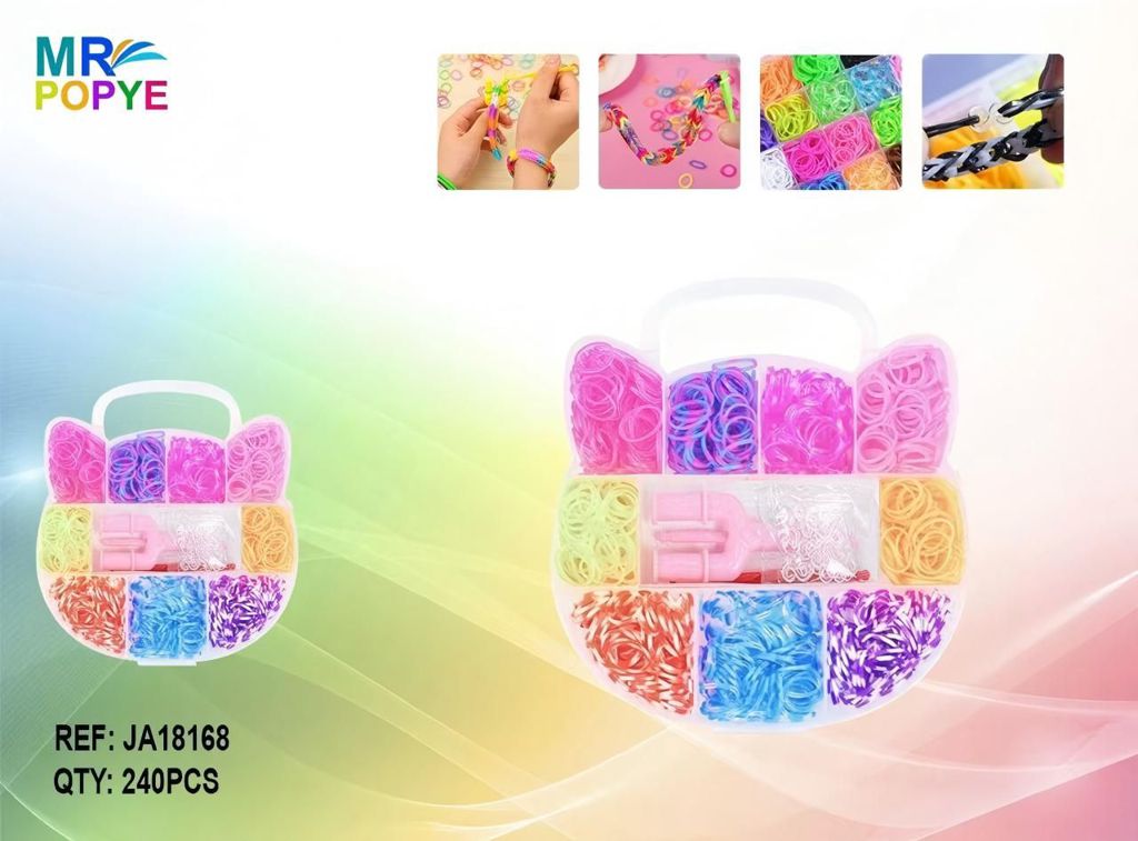 Caixa de Elásticos para Pulseiras Gatinho