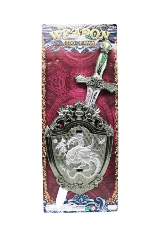 Espada e Escudo Guerreiro 53 x 21 Cm - Blister Weapon