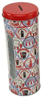 Mealheiro Lata de Metal Tema Coca-Cola 8,5 x 23 cm - Rótulos