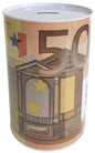 Mealheiro de Metal Notas de Euro 14 x 20 cm - Nota de 50 €