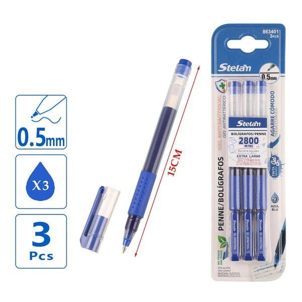 Caneta Esferográfica 0.5 mm (3 unidades)