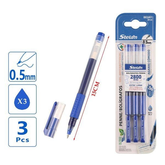 Caneta Esferográfica 0.5 mm (3 unidades)