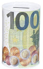 Mealheiro de Metal Notas de Euro 8 x 12,5 cm - Nota de 100 €