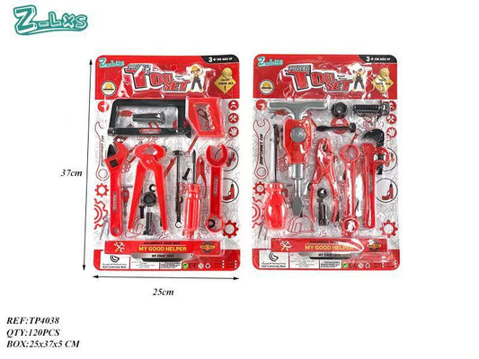 Conjunto de Ferramentas Tool Set 37 x 25 Cm (Arco de Serra ou Martelo)