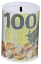 Mealheiro de Metal Notas de Euro 7,5 x 10,5 cm - Nota de 100 €