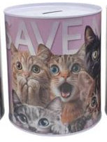Mealheiro de Metal Animais 13 x 15 cm - Gatos