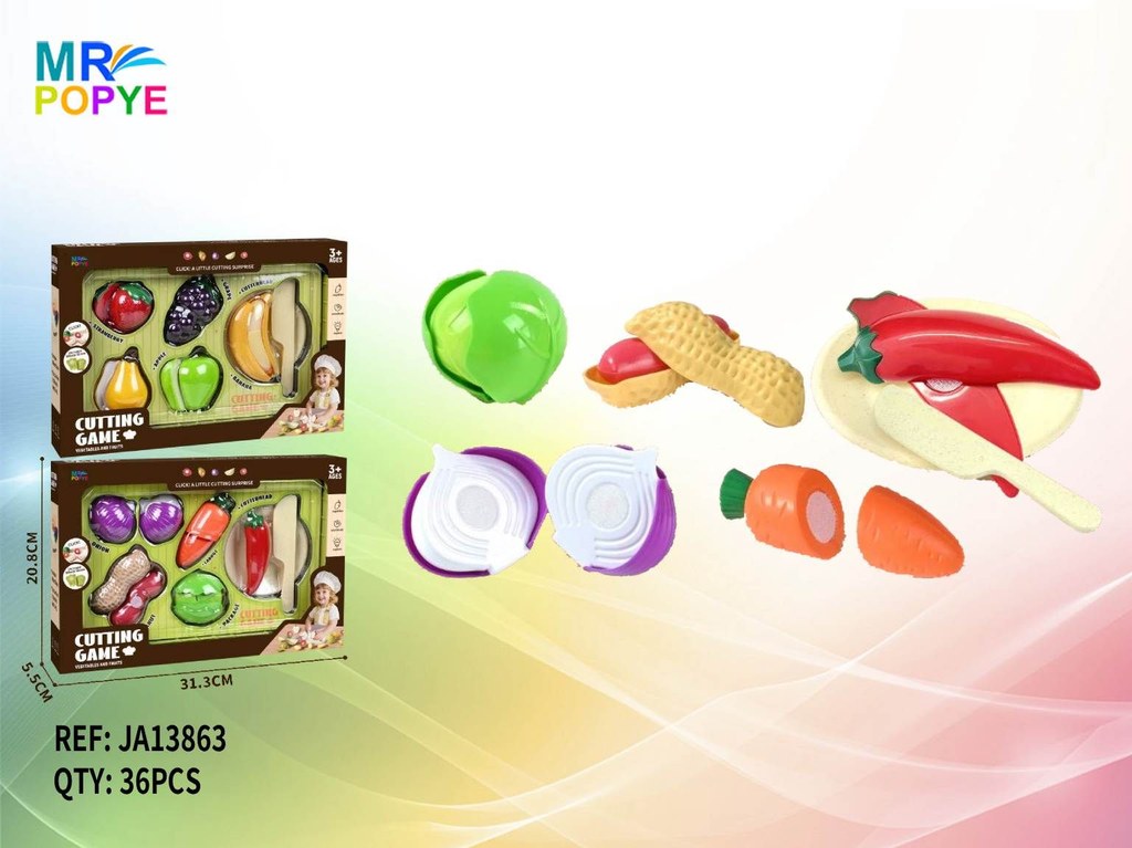 Conjunto de Frutas para Descascar e Cortar 7 Peças
