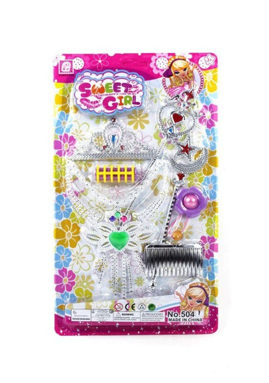 Conjunto de Acessórios de Princesa Sweet Girl em Blister 38 x 22 Cm