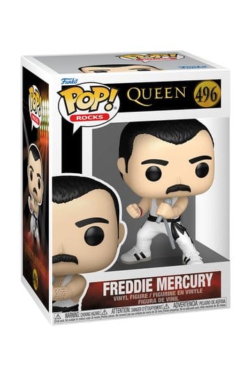 Queen POP! Rocks Vinyl Figure Freddie Mercury (white singlet) 9 cm 3