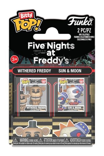 Five Nights at Freddy's Bitty POP! Vinyl Figure 2-Pack Withered Freddy & Sun & Moon 2 cm