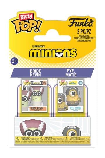 Minions Bitty POP! Vinyl Figures 2-Pack Bride Kevin & Eye, Matie 2 cm 1