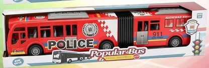 Autocarro Articulado de Polícia com Fricção - Vermelho