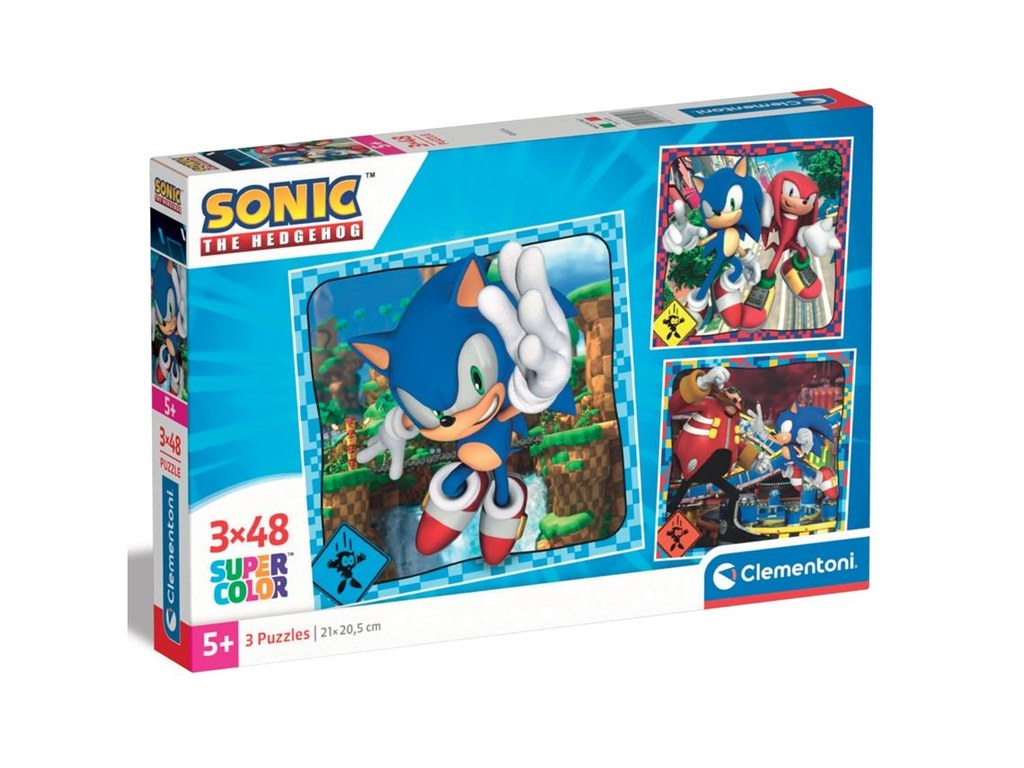 Jogo Clementoni puzzle 3x48 Sonic