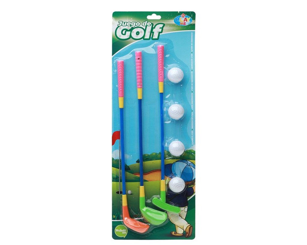 Conjunto de Golfe com 3 Tacos e Bolas 55 Cm