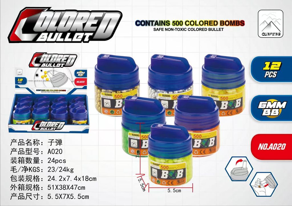 Bolas BB 6 mm – Frasco de 500