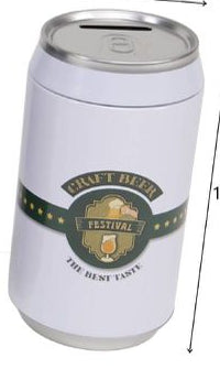 Mealheiro Lata de Cerveja 8,5 x 16 cm - Branco