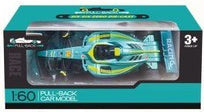 Carro de Fórmula 1 Pull Back 1:60 - Verde-Água